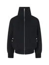 Rick Owens Blixa Dracucollar Wool Bomber Jacket In Black