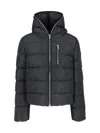 Rick Owens Cropped Hooded Down Jacket In Black
