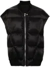 Rick Owens Zip-up Puffer Gilet In Black