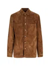 Rick Owens Outershirt In Leather Jackets Brown In Brown