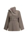 Rick Owens Scarf Flight Jacket In Gray