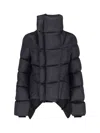 Rick Owens Short Technical Fabric Puffer Jacket With High Collar In Multi