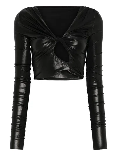 Rick Owens Jade Crop Top In Black