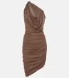 Rick Owens Lilies Aaliyah Draped Midi Dress In Grey