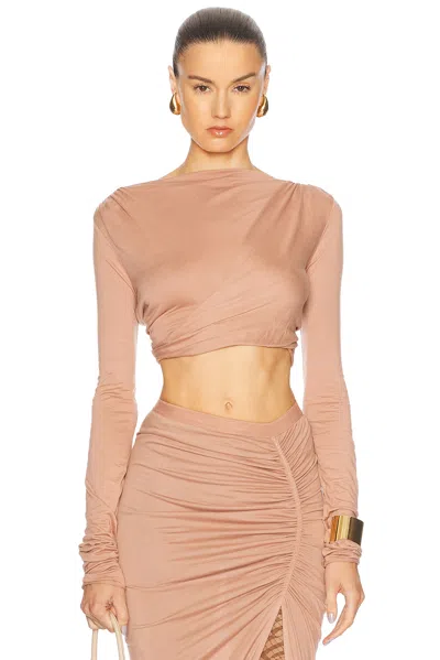 Rick Owens Jade Long Sleeve Crop Top