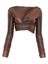 Rick Owens Woman Top Brown Size 6 Cotton In Brown