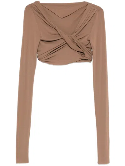 Rick Owens Jade Top In Brown
