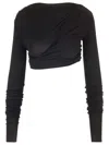 Rick Owens Jade Crop Top In Black