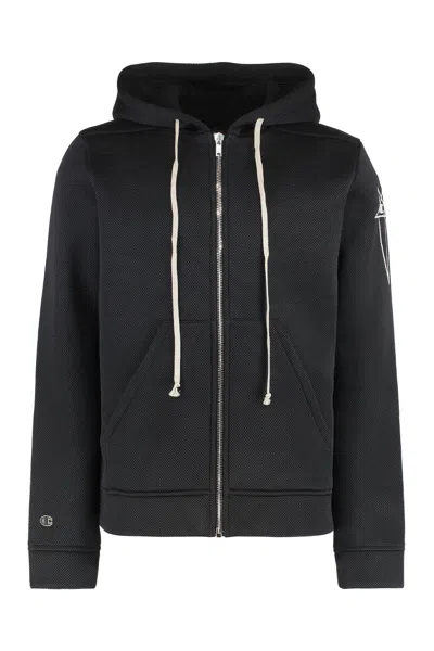 Rick Owens Jason's Full Zip Hoodie In Black