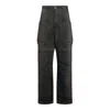 Rick Owens Cargo Pockets Trousers With Belt Loops In Black