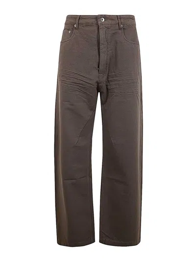 Rick Owens Geth Jeans In Brown