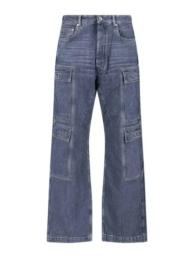Rick Owens Jeans Cargo In Blue