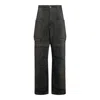 Rick Owens Dark Grey Cotton Stefan Cargo Jeans In Black