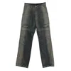 Rick Owens Cargo Pockets Trousers With Belt Loops In Gray