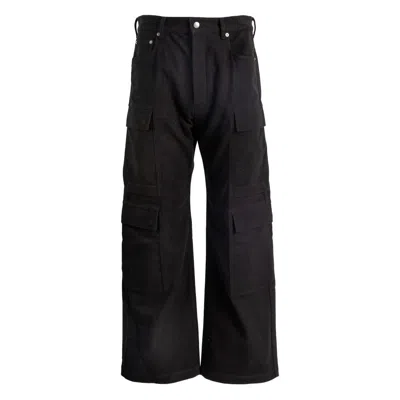 Rick Owens Multi-pocket Cargo Trousers In Black