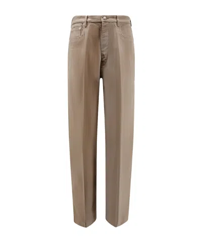 Rick Owens Jeans With Belt Loops In Brown