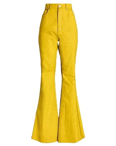 Rick Owens Jeans In Yellow