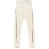 Rick Owens Off-white Hollywood Headon Utility Jeans In Yellow/white