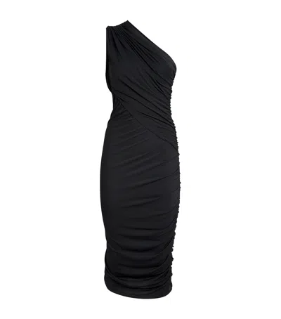 Rick Owens Jersey Amira Midi Dress In Black