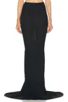 Rick Owens High-waisted Floor-length Skirt With Seam Detailing