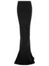 Rick Owens High-waisted Floor-length Skirt With Seam Detailing In Black