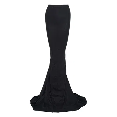 Rick Owens Jersey Lido Skirt Classic Cotton In Black