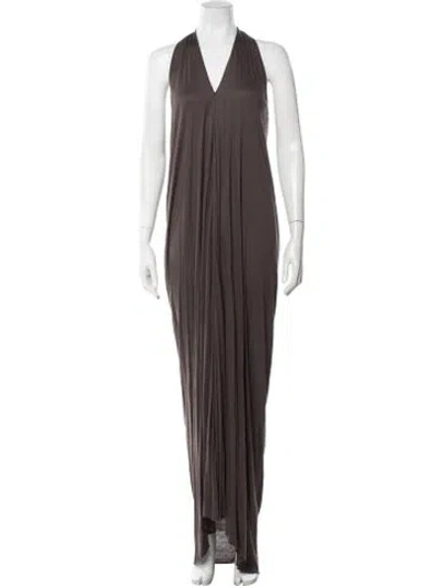 Pre-owned Rick Owens Jersey Long Dress In Purple