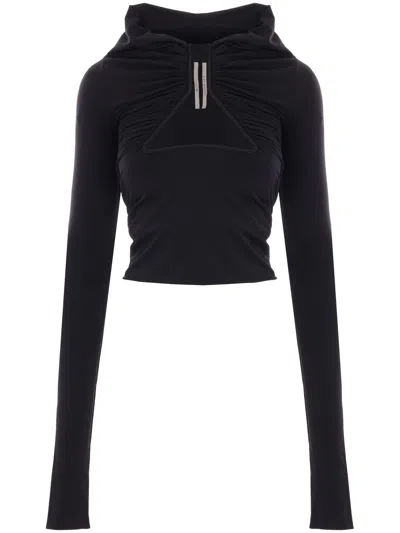 Rick Owens Jersey Ls Prong In Black