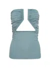 Rick Owens Jersey Prong Bustier Mouthwash In Gray