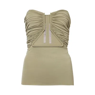 Pre-owned Rick Owens Jersey Prong Bustier Top 'celadon' | Green | Women's Size 38