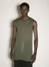 Rick Owens Man Tank Top Military Green Size S Cotton In Green