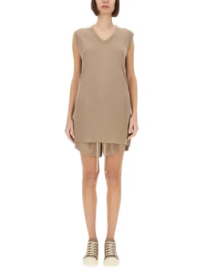 Rick Owens Jersey Top In Nude