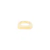 Rick Owens Hollywood Signet Geometric Metallic Polished Ring In Gold