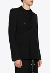 Rick Owens Jmf Double-breasted Blazer In Black