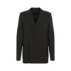 Rick Owens Jmf Double Breasted Wool Blazer In Green