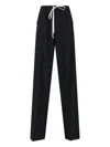 Rick Owens Straight Trousers With Button And Flap Pockets In Black
