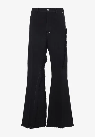 RICK OWENS JORIS FRAYED-INSERT PANTS