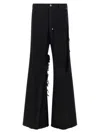 Rick Owens Casual Trousers With Frayed Detailing And Pockets In Black
