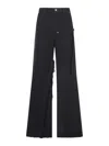 Rick Owens Casual Trousers With Frayed Detailing And Pockets In Black