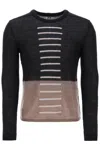 Rick Owens Colour-block Crew-neck Sweater In Mohair In Mixed Colours