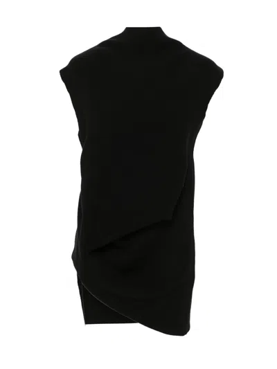 Rick Owens Jumbo Babel Ribbed-knit Vest In Black