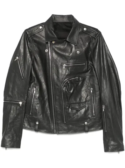 Rick Owens Jumbo Bauhaus Stooges Biker Jacket In Black