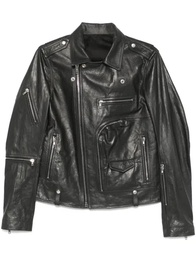 Rick Owens Jumbo Bauhaus Stooges Biker Jacket In Black