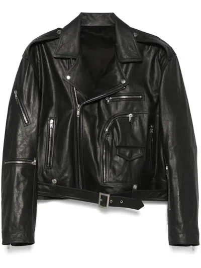 Rick Owens Jumbo Bauhaus Stooges Biker Jacket In Schwarz