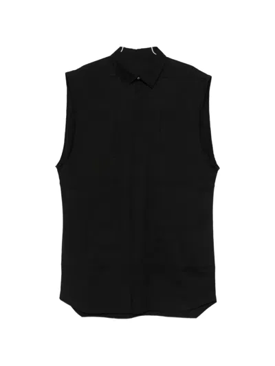 Rick Owens Jumbo Button Fastening Overshirt In Black