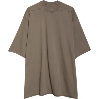 Rick Owens Jumbo Cotton Jersey T-shirt In Dust