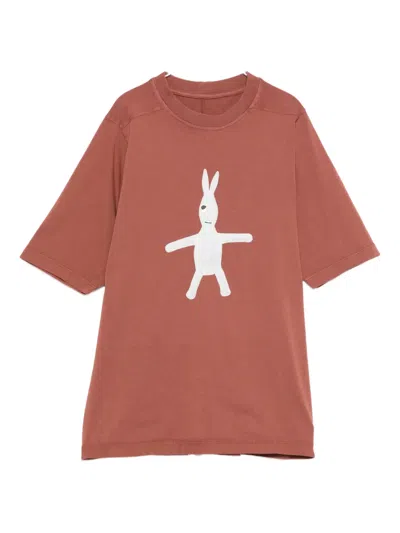 Rick Owens Jumbo Cotton T-shirt In Red
