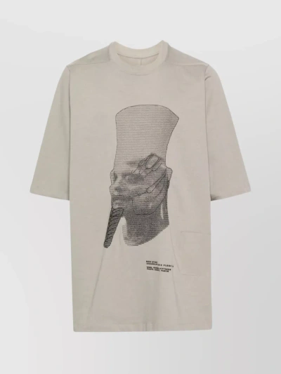 Rick Owens Ron Jumbo T-shirt In Beige