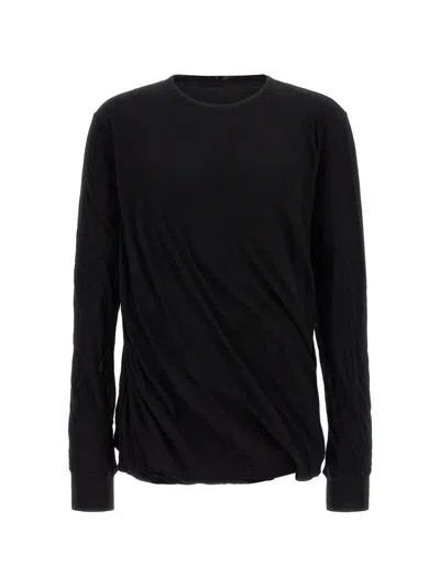Rick Owens Jumbo Double Ls T Twisted-effect T-shirt In Black