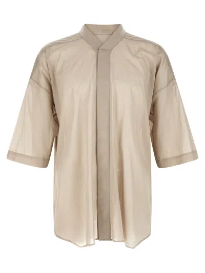 Rick Owens Jumbo Faun Shirt In Brown